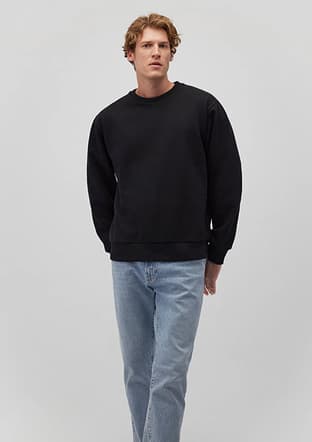 M0S10276-900 Erkek Siyah Sweatshirt - 1