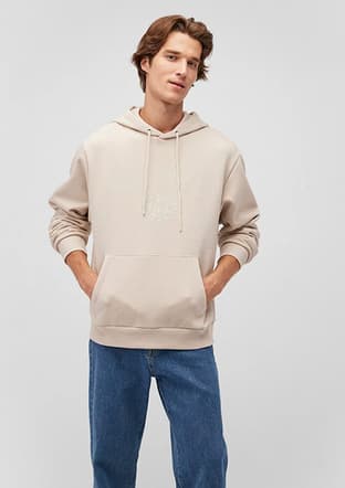 M0S10201-70144 Erkek Bej Sweatshirt - 1