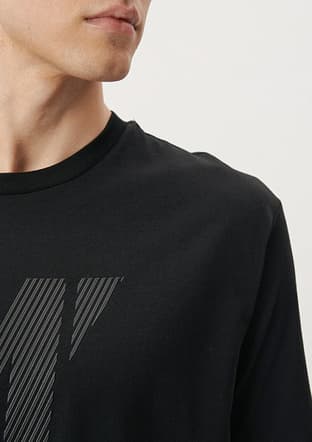 M067034-900 Erkek Siyah Baskılı T-shirt - 3