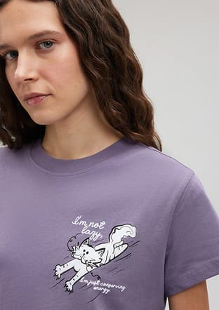 M1612233-70608 Kadın Çok Renkli Baskılı T-shirt - 3