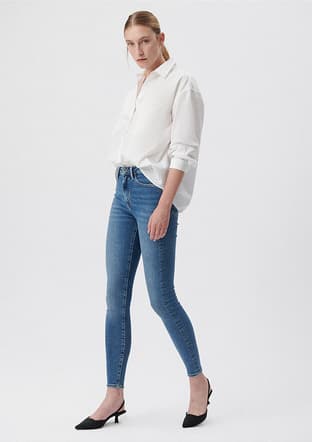M100980-82194 Kadın Sarı Jean Pantolon - 1