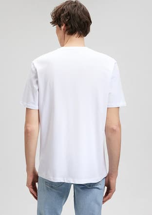 M0610100-620 Erkek Beyaz Baskılı T-shirt - 2