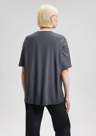 M1600843-82185 Kadın Antrasit Baskılı T-shirt - 2