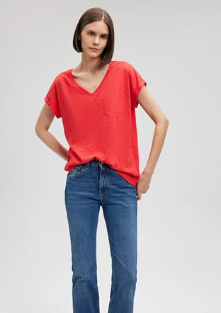 M1600961-71083 Kadın Çok Renkli Basic T-shirt - 1