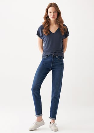 M100277-33687 Kadın Sarı Jean Pantolon - 1