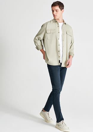 M0042227245 Erkek Mavi Jean Pantolon - 1