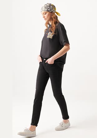 M1020524752 Kadın Çok Renkli Jean Pantolon - 1