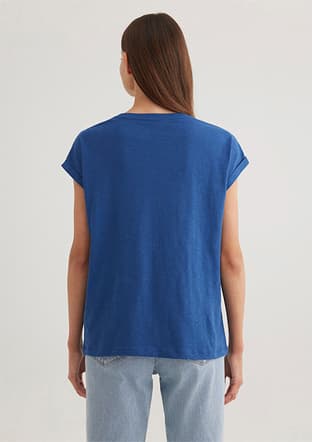 M1600961-30808 Kadın Mavi Basic T-shirt - 3