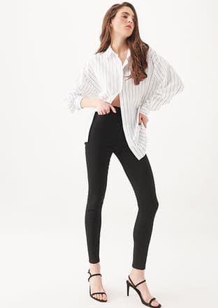 M100980-35248 Kadın Çok Renkli Jean Pantolon - 1