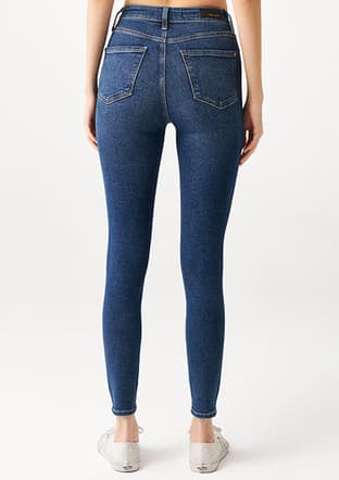 M100980-33687 Kadın Sarı Jean Pantolon - 3