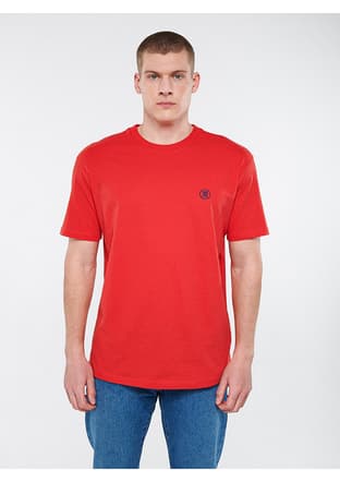 M067074-70471 Erkek Kırmızı Baskılı T-shirt - 1