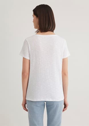 M168260-620 Kadın Beyaz Kısa Kol T-shirt - 3