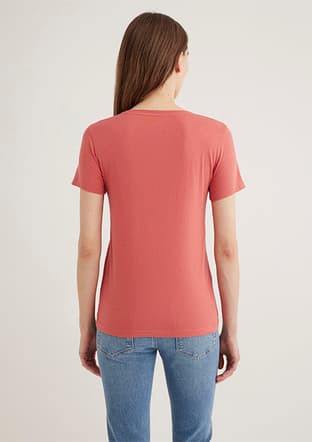 M1613196-71102 Kadın Pembe Baskılı T-shirt - 3
