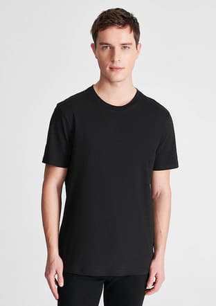 M066483-900 Erkek Siyah Kısa Kol T-shirt - 2