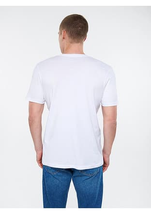 M066841-620 Erkek Beyaz Baskılı T-shirt - 2
