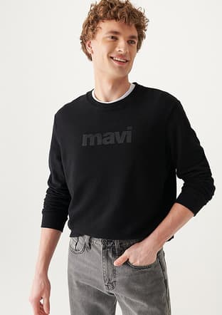 M066303-900 Erkek Siyah Sweatshirt - 1