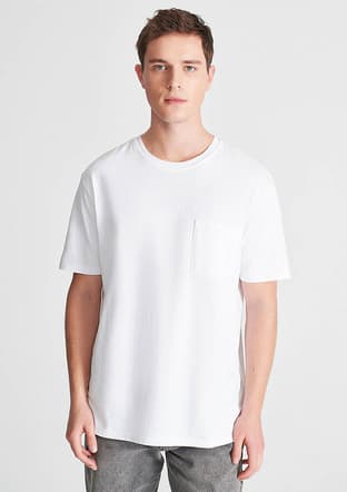 M066248-620 Erkek Beyaz Basic T-shirt - 2