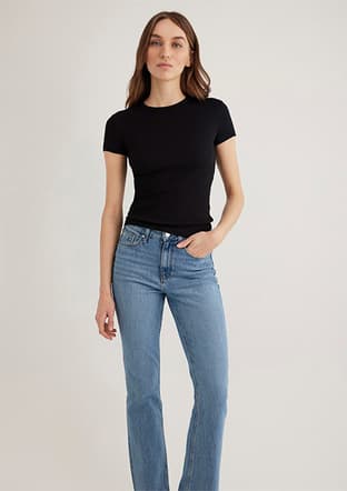 M1613081-900 Kadın Siyah Basic T-shirt - 2