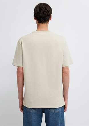 M0613209-70144 Erkek Bej Baskılı T-shirt - 2