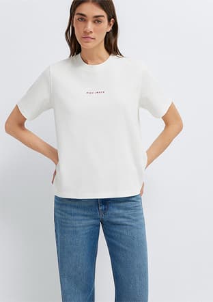 M1613890-80194 Kadın Beyaz Baskılı T-shirt - 1