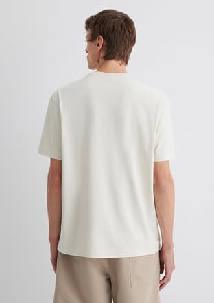 M0612733-70134 Erkek Bej Baskılı T-shirt - 2