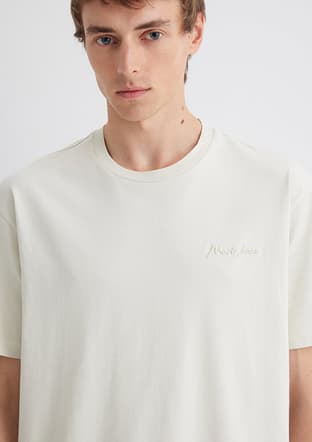 M0612733-70134 Erkek Bej Baskılı T-shirt - 3