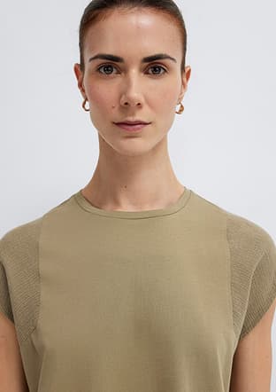 M1613970-71819 Kadın Yeşil Kısa Kol T-shirt - 3