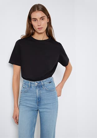 M1600965-900 Kadın Siyah Basic T-shirt - 1