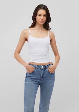M1612378-620 Kadın Beyaz Basic T-shirt - 1