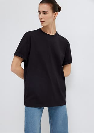 M1613903-900 Kadın Siyah Basic T-shirt - 1