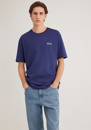 M0612591-70496 Erkek Lacivert Kısa Kol T-shirt - 1