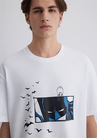 M0612568-620 Erkek Beyaz Baskılı T-shirt - 2