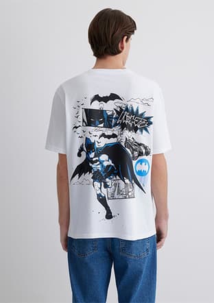 M0612568-620 Erkek Beyaz Baskılı T-shirt - 3