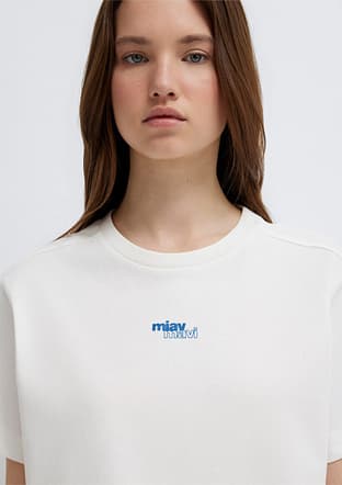 M1614091-70057 Kadın Beyaz Baskılı T-shirt - 3