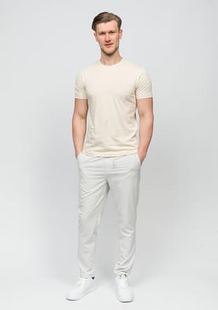 25Yjeeo04623 Erkek Bej Bisiklet Yaka T-shirt - 2