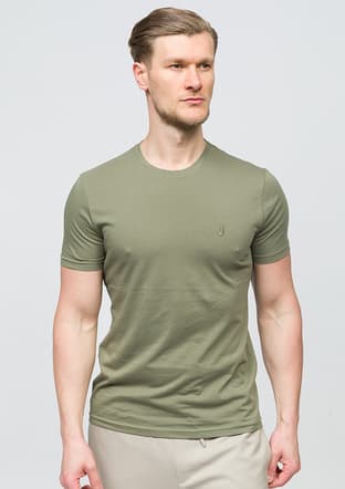25Yjeeo04623 Erkek Yeşil Bisiklet Yaka T-shirt - 2