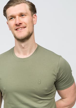25Yjeeo04623 Erkek Yeşil Bisiklet Yaka T-shirt - 3