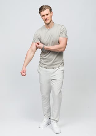 25Yjeeo04623 Erkek Gri Bisiklet Yaka T-shirt - 2