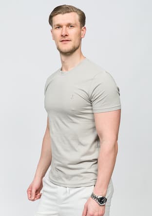 25Yjeeo04623 Erkek Gri Bisiklet Yaka T-shirt - 3