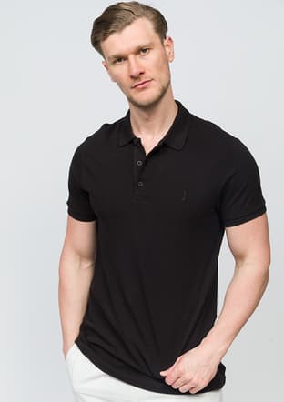 25Yjeeo04613 Erkek Siyah Polo Yaka T-shirt - 1