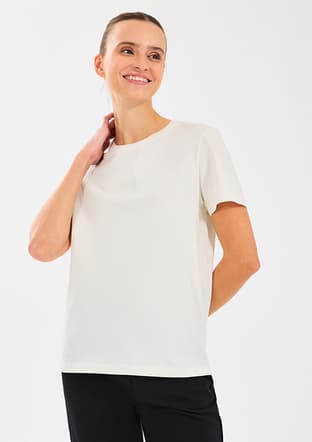 S2510029-102 Kadın Beyaz Baskılı T-shirt - 2