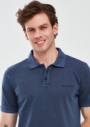 S241165-410 Erkek Lacivert Polo Yaka T-shirt - 2