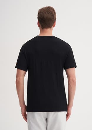25Yceeo04050 Erkek Siyah Bisiklet Yaka T-shirt - 2