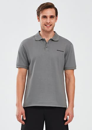 S211800-003 Erkek Antrasit Polo Yaka T-shirt - 1