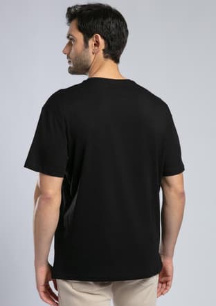 252 Lcm 242051 Erkek Siyah O Yaka T-shirt - 3