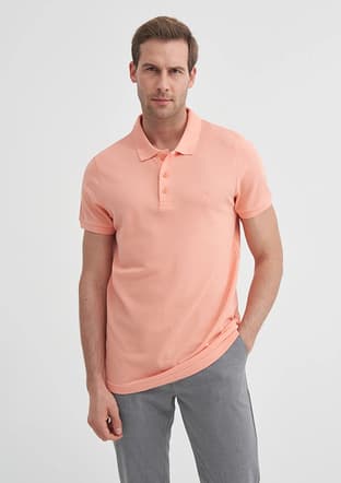 25Yceeo04613 Erkek Turuncu Polo Yaka T-shirt - 2