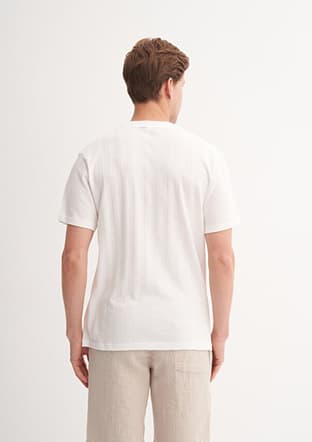 25Yceeo04277 Erkek Beyaz Bisiklet Yaka T-shirt - 2