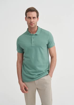 25Yceeo04613 Erkek Mavi Polo Yaka T-shirt - 2