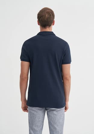 25Yceeo04613 Erkek Lacivert Polo Yaka T-shirt - 3
