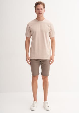 25Yceeo04220 Erkek Bej Bisiklet Yaka T-shirt - 2